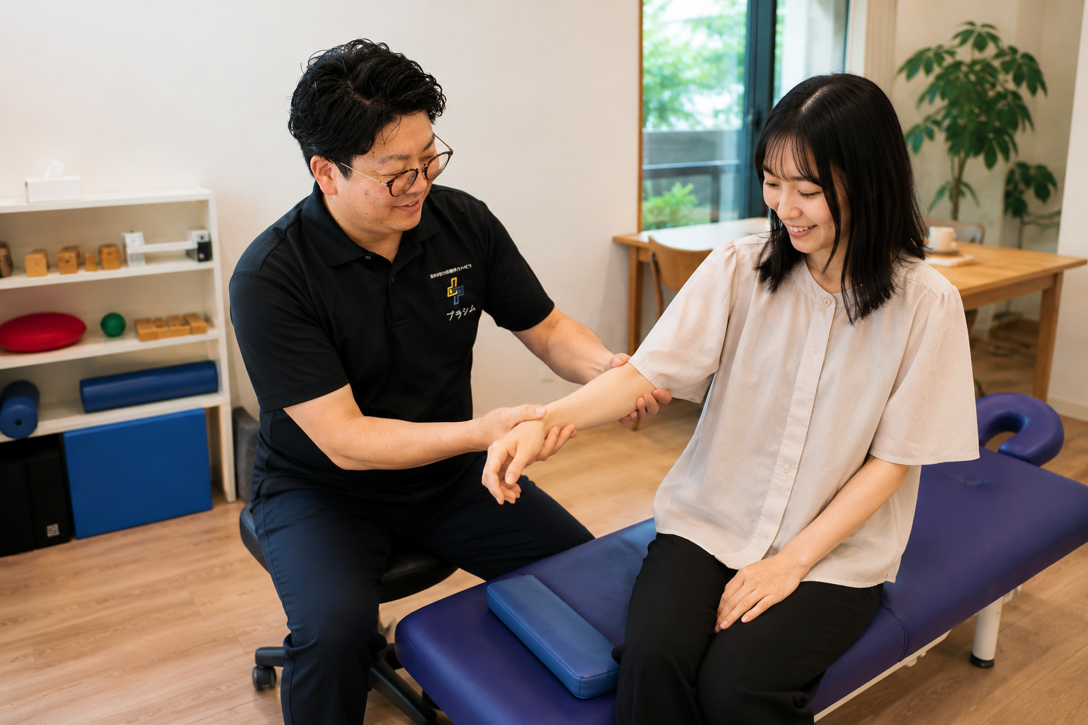 Plusim店舗でリハビリを行う様子